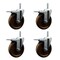 Service Caster 5 Inch High Temp Phenolic 58 Inch Stem Caster Set with Total Lock Brake SCC-TSTTL20S514-PHRHT-58212-4 - alternate 1